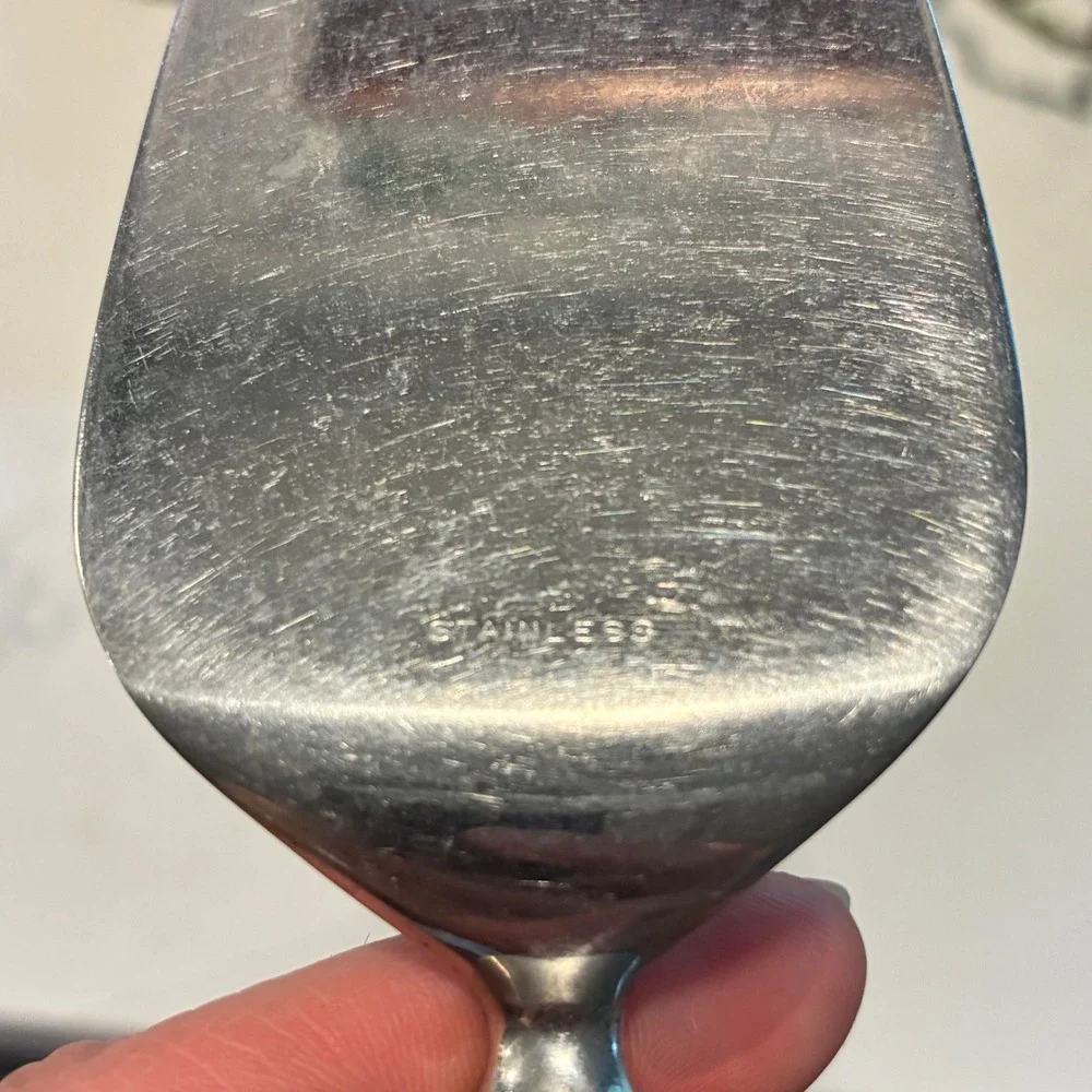 Vtg Intl Royal Danish Pie Server Stainless Blade Ornate Scroll Sterling Handle